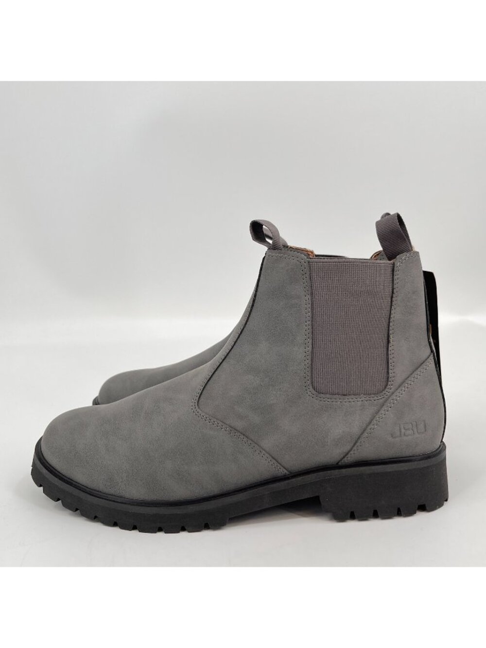 JBU Kai Water Resistant Chelsea Boot Size 10 M Grey Leather Pull-On